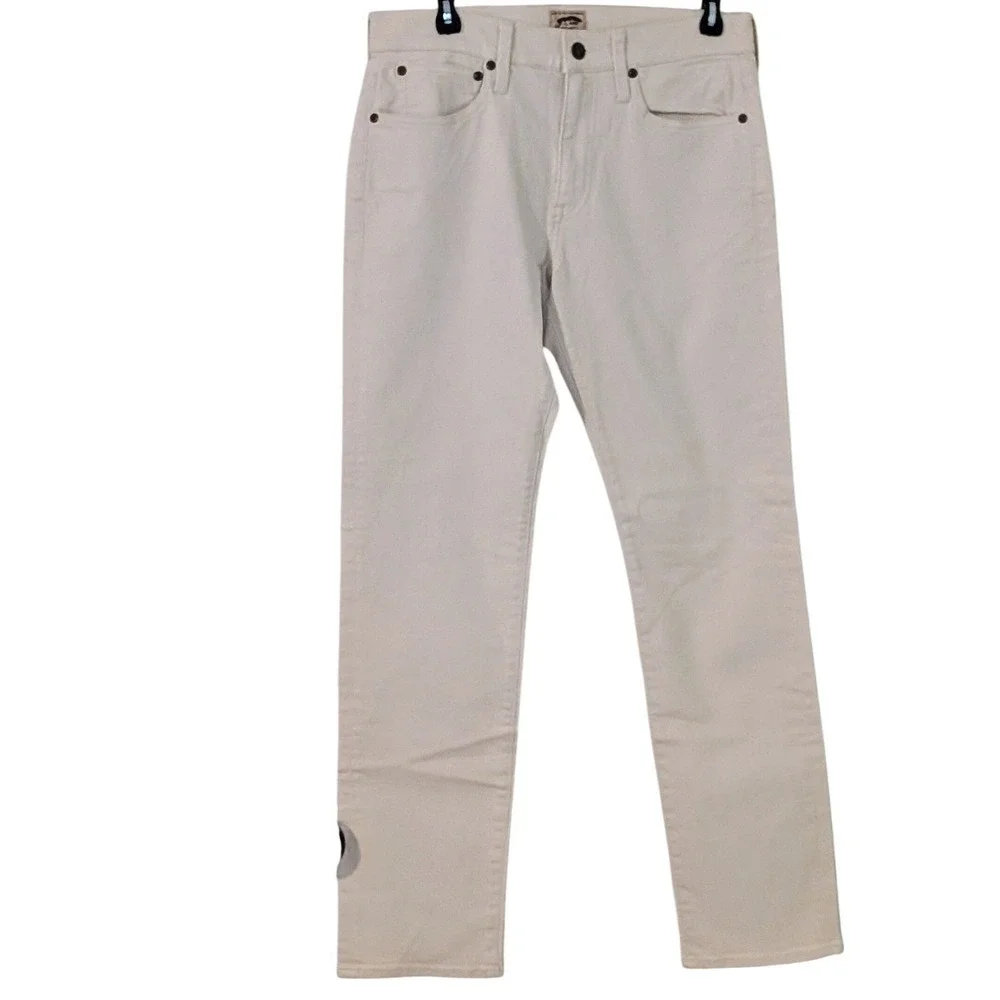 J.Crew 770‎ Straight Fit Pants Mens 29x30 Cream Off White Jeans NWT $118